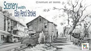 Street Scenery Shading Easy Pencil Strokes Drawing Sketching Paintingtube It can be carried in the pocket and pressed. street scenery shading easy pencil strokes drawing sketching