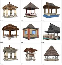 Sketchup 3d Models 9 Types Of Asia Style Pavilion Design Sketchup Models V 3 Pavilion Design Architecture Architecture Design