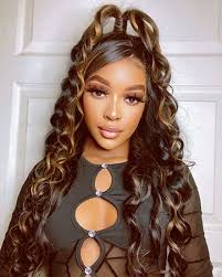 Amazon.com : PLAASET Highlight Lace Front Wig Human Hair Pre Plucked 1B/30  Body Wave 13x4 Ombre Lace Front Wig Human Hair Colored Ombre Wig Human Hair  200% Density Brown HD Lace Frontal
