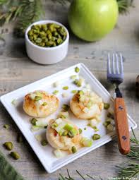 Saint Jacques Pommes Vertes Et Pistaches Recette Pomme Verte Recette Feta Saint Jacques