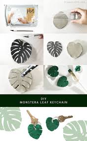 Diy Clay Monstera Leaf Keychain By Drawn To Diy Diy Air Dry Clay Clay Keychain Clay Crafts Air Dry