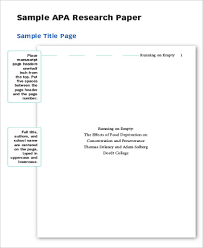 In apa style (7th edition), the cover page, or title page, should include: Free 7 Sample Cover Page For Research Paper Templates In Ms Word Pdf