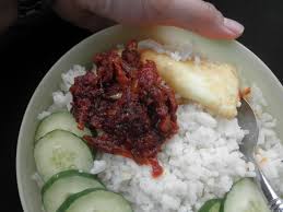 Nasi lemak is a favourite malay customary dish as well as a national dish of malaysia. Lunch Today Nasi Lemak With Sambal Tumis Ikan Bilis Some Spoken Some Written