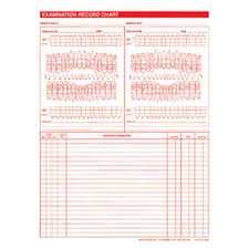 Exam Record Dental Charts 2 Sided White 100 Pk