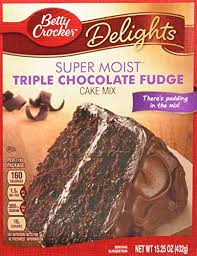 Oz unsweetened baking chocolate or 2/3 cup unsweetened baking cocoa. Amazon Com Betty Crocker Super Moist Triple Chocolate Fudge Cake Mix 15 25 Oz 2 Pk Grocery Gourmet Food