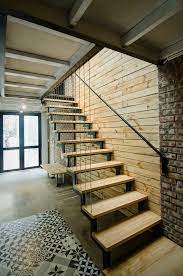 Small Home Maximizes Space And Ventilation Using A Cool Atrium Modern Staircase Staircase Design Stairs Design