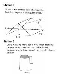 Worksheet by kuta software llc. Surface Area Stations Prisms And Cylinders Surface Area Surface Triangular Prism