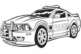 Puppy, dog, wolf, kitten, unicorn, coloring pages for kids, my little pony. Police Car Transportation Printable Coloring Pages