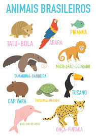 animais brasileiros cartoes e cartaz lumeideias em 2020 animais brasileiros animais ilustracao animal animais brasileiros cartoes e cartaz