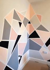 Diy Tape Wandbild Wand Kunst Malen Ideen In 2020 Wandbild Wand Wandmuster Geometrische Wand