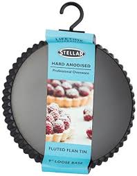 Stellar Hard Anodised 9 Loose Base Fluted Flan Tin Want To Know More Click On The Image This Is An Amazon Affiliate Link Baking Utensils Flan Quiche Pan