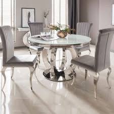 I got the chairs from wayfair as well, 4 fit perfectly with leg and elbow room. Round Dining Table Option Every Needs To Consider Glaminati Com Round Dining Room Sets Round Dining Room Table Round Dining Table Sets