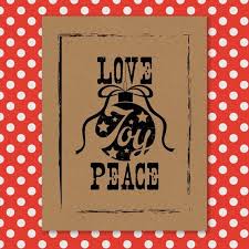 Rustic Ornament Love Joy Peace Christmas Card Digital Files To Print Yourself Rustic Ornaments Love Joy Peace Peace And Love