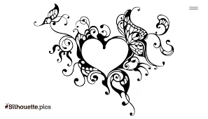 Free for commercial use no attribution required high quality images. Flower And Tribal Butterfly Heart Drawings Silhouette Silhouette Pics