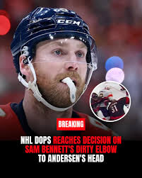 NHL DoPS make decision for disgusting elbow to Andersen's head 🚨 Details  in comments