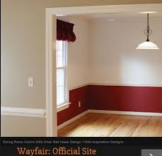 Dining Room Red Paint Beneath The Chair Rail And A Lighter Color Above To Create Depth Dining Room Colors Dining Room Colour Schemes White Walls Living Room