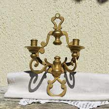Check spelling or type a new query. Brass Candle Holder Double 2 Arm Candelabra Wall Sconce Etsy Brass Candle Brass Candle Holders Wall Candle Holders