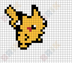 Minecraft pixel art ideas template kreationen einfach süße pokemon, niedliche pokemon, pokemon bilder, pokemon zeichnen, zeichnen ideen, videospiele. Pikachu Brik