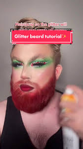 Making A Glitter Beard with My Hair