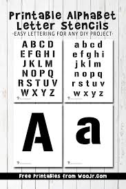 Lettering template for bulletin boards free. Printable Alphabet Letter Stencils Woo Jr Kids Activities