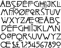 Glasgow Style Arts Crafts Font Art Deco Font Lettering Lettering Alphabet