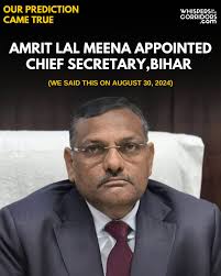 Amrit Lal Meena appointed Chief Secretary Bihar