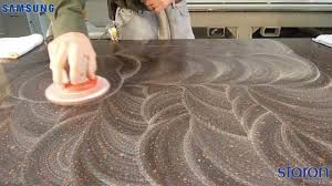 Because corian® is nonporous, stains do not penetrate the surface. Samsung Staron Sanding And Polishing Satin Youtube