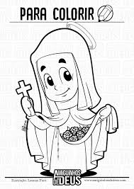 Risco de pássaro para tecidos. Santa Isabel Para Colorir Amiguinhos De Deus