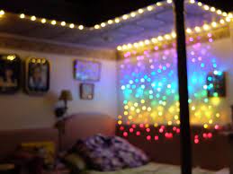 Bedroom Goals Achieved I Decorated My Room Using Rainbow Curtain Lights And Fairy Lights From Typo My Borin Fairy Lights Bedroom Rainbow Room Fairy Lights