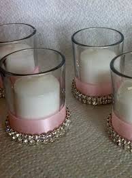 Crystal Votive Holder With Candle By Sparkleglamdesigns On Etsy Baby Shower Candles Baby Shower Princess