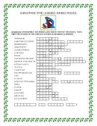 Unscramble these jumbles, one letter to each square, to form ordinary words. Christmas Time A Word Jumble Puzzle 22 Words Secret Message