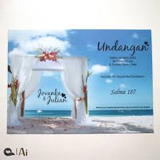 Semua gambar pada background power point pernikahan dan website ini 100%. Undangan Pernikahan Tema Pantai Sea Romantis Cantik Salma 187 Shopee Indonesia