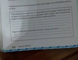 Jawaban tugas bahasa indonesia kelas 10 halaman 226. Tuliskan Hasil Telaahmu Tentang Struktur Teks Dengan Cara Melengkapi Paparan Berikut Brainly Co Id