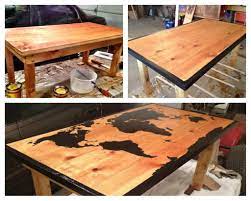 A map coffee table is a type of low table that is often placed in front of a couch in a living room or family room, featuring a map on the surface of the table rather than a plain wood or glass surface. World Map Coffee Table By Stuswood On Etsy 80 00 Furniture Makeover Coffee Table Table