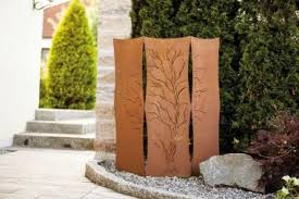 Garten Paravent Als Sichtschutz Rost Optik Motiv Weide Paravent Garten Sichtschutz Sichtschutz Garten