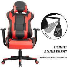 You can recline the chair as per your preference and activity. Devoko Ergonomic Gaming Chair Racing Style Adjustable Height High Back Pc Computer Chair With Headrest And Gaming Chair Computer Chair Executive Office Chairs