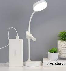 Table lamp fish stand touch sensor about the size of a dollar bill does not spin. Midea S Multi Functional Desk Lamp Has A Built In Fan And A Makeup Mirror Gizmochina