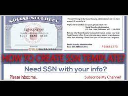Back of ssn card template. How To Create Ssn Template With Ssn Info Youtube