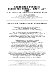 Accredited Persons Under The Mental Health Act 2007 In The Context Of