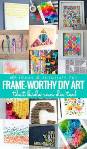 Easy Art Ideas For Diy Kids Wall Decor Try One Of These Easy Art Projects For Kids And Adults To Ma Diy Art Projects Wall Art Crafts Art Projects For Adults