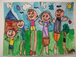 1st Grade Family Portrait First Grade Art Family Art Family Art Projects