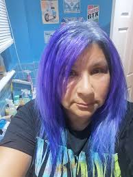 Blonde to Violet and Blue! Love having shiny hair again.. (directions  violet and blue lagoon)