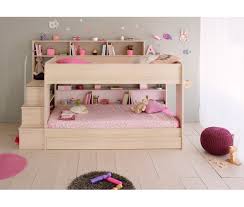Bibop 2 Bunk Twin Over Twin Bed With Trundle 2 Mattresses Included Girls Bunk Beds Kid Beds Kids Bunk Beds