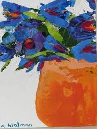 When Melbourne Artist Anna Blatman Stumbled Upon Our Little Gallery While Visiting Hobart A Few Months Ago Flower Art Floral Painting Abstract Flower Painting