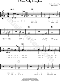 John lennon imagine (partitura sheet music noten partition. Mercyme I Can Only Imagine Sheet Music For Beginners In C Major Download Print Sku Mn0130228