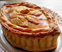 Old English Posh Picnic Raised Chicken And Ham Pie Recipe Food Com Recipe Chicken And Ham Pie Food Hot Water Crust Pastry
