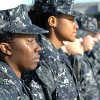 Sailors man the helm of the aircraft carier USS Dwight D. Eisenhower (CVN  69)