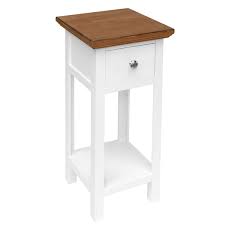 Bedside tables are the unsung heroes of the night, keeping your phone, books, alarm clock and glass of water within reach. White Bedside Table With Wooden Top Savvysurf Co Uk