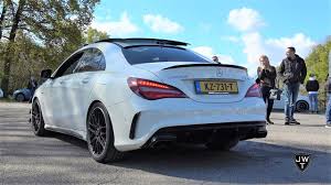The mercedes cla45 amg is the saloon sibling of the new a45 hot hatchback. Mercedes Benz Cla45 Amg Exhaust Sounds Revs Launch Control More Youtube