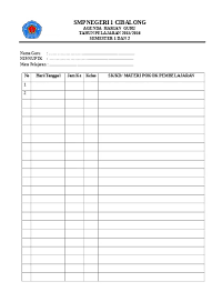 Adapun contoh formatnya seperti berikut. Format Agenda Harian Guru Terbaru